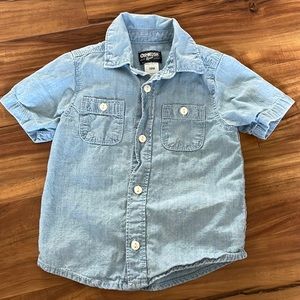 Toddler Oshkosh bgosh chambray short sleeve button up size 18M